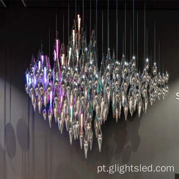 Candelabro de lustre moderno para lobby de hotel de luxo